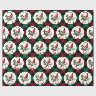 Papel De Presente Holly Jolly Saudações do Natal