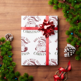 Papel De Presente Holly Jolly Vintage Christmas