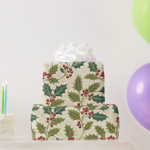 Papel De Presente Holly Whimsy