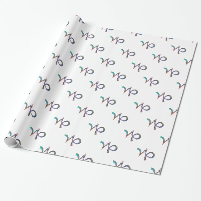 Papel De Presente holograma Capricórnio (Desenrolado)