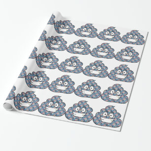Papel De Presente holograma poop emoji
