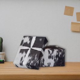 Papel De Presente Holstein Vaca Faux Couro Natural