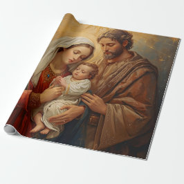 Papel De Presente Holy Family Christmas Wrapping Paper For gift pack