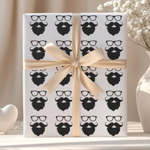 Papel De Presente Homem com Barba Engraçada Totalmente Crescida