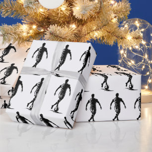 Papel De Presente Homem de futebol com bola