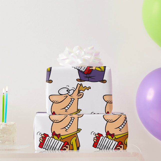 Papel De Presente Homem Jogando O Acordeão (Criador carregado)