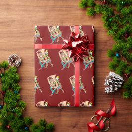 Papel De Presente Homem Pau Tocando Tuba