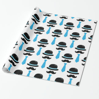 Papel De Presente Homem pequeno de Lil do bigode azul do bebé bonito