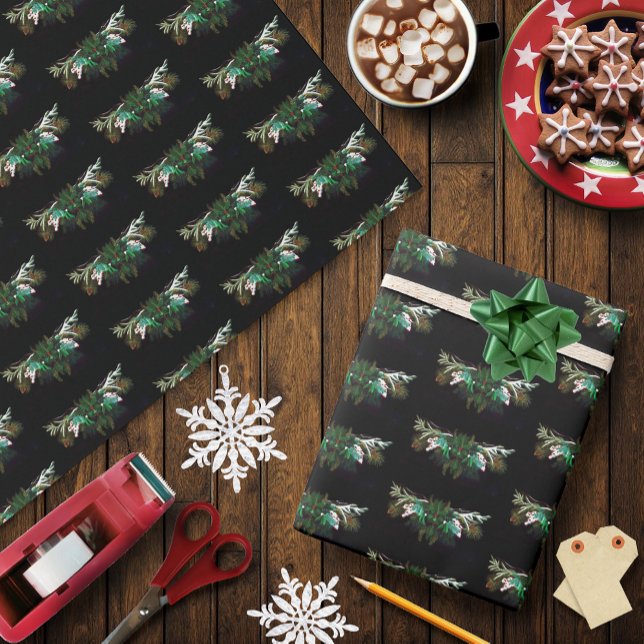 Papel De Presente Homem Verde de inverno de Natal (Criador carregado)