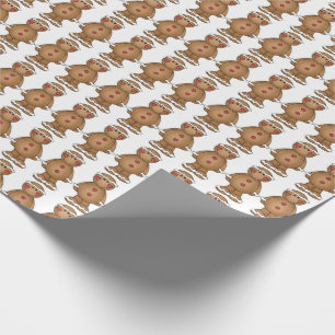 Papel De Presente Homens de Pão de Mel