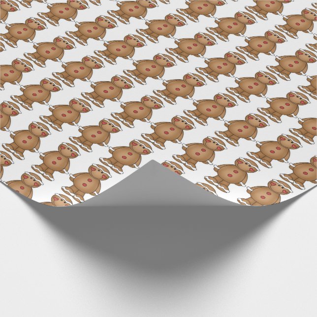 Papel De Presente Homens de Pão de Mel (Ponta)