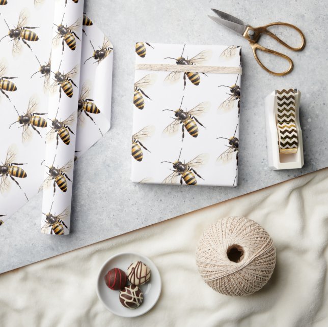 Papel De Presente Honey Bees Birthday (Artesanato)