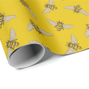Papel De Presente Honeybee Pattern