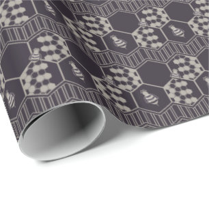 Papel De Presente Honeycomb Bumble Bee Honeycomb