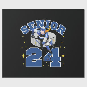 Papel De Presente Hóquei no Gelo Engraçado Senior 2024