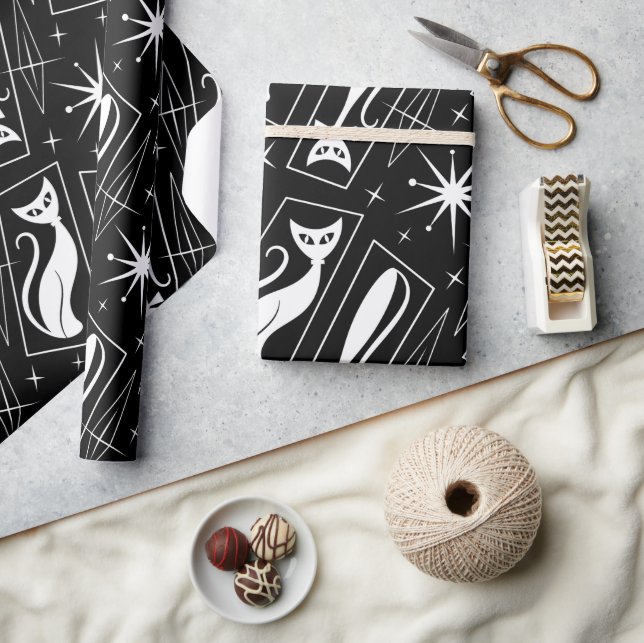 Papel De Presente Hora de Natal Moderno do século II do Cat. (Artesanato)