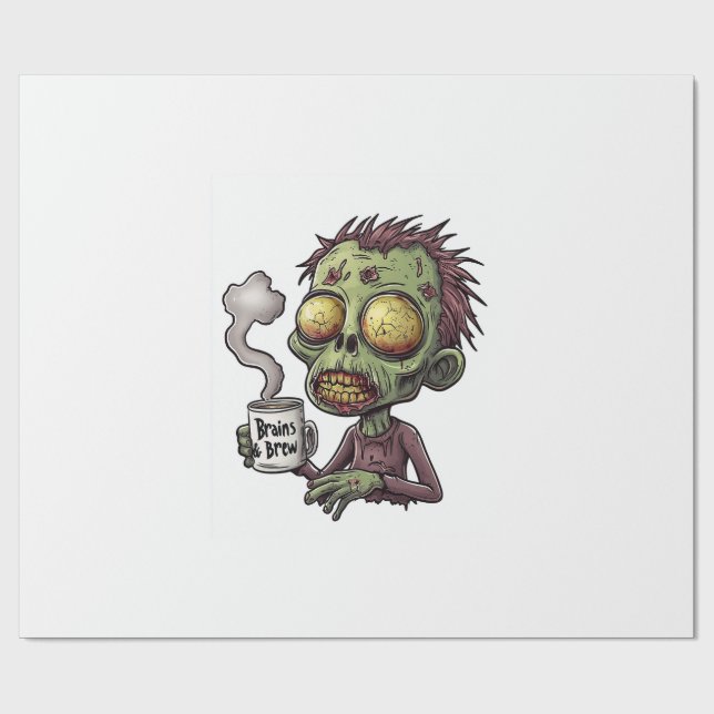 Papel De Presente Hora do Café Zombie (Aberto)