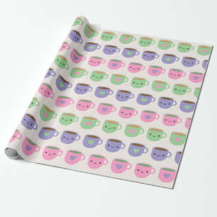 Papel De Presente Hora do chá - Kawaii Cup