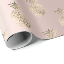 Papel De Presente Horário Tropical de Verão, Fruta de abacaxi