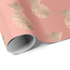 Papel De Presente Horário Tropical de Verão, Frutas de abacaxi de pê