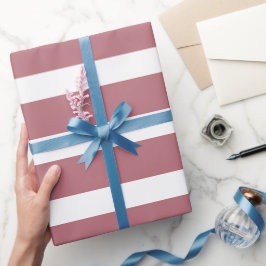 Papel De Presente Horizontal Clássico Branco Dourado com rosa