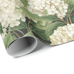 Papel De Presente Hortênsia aquarela floral Boho flores retrô