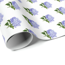 Papel De Presente Hortênsia Floral Botânica