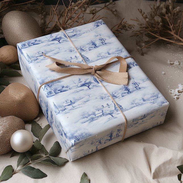 Papel De Presente Horto de inverno Natal Branco Moderno (Criador carregado)