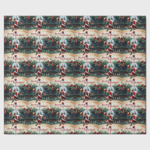 Papel De Presente Horto de Natal de basquete