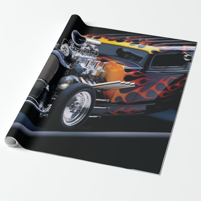 Papel De Presente Hot rod (Desenrolado)