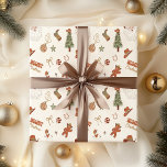 Papel De Presente Howdy Christmas Western Cowboy<br><div class="desc">Este papel de embrulho de Natal Howdy é perfeito para adicionar um toque de charme ocidental aos seus presentes de Natal. A design única e divertida apresenta Papais noeis festivos de cowboy, gengibre em chapéus de cowboy, botas de cowgirl, árvores de Natal e ferraduras. O padrão lúgubre e as cores...</div>