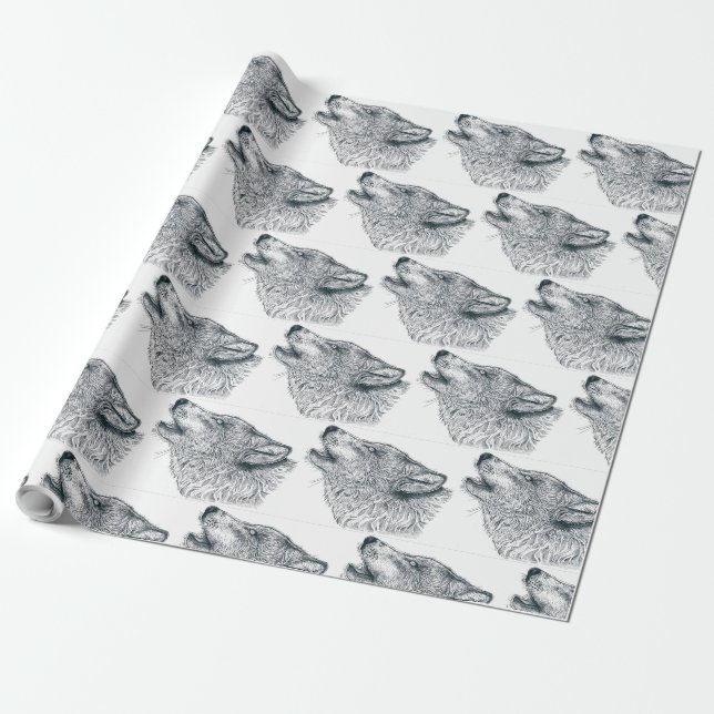 Papel De Presente Howling Wolf (Desenrolado)