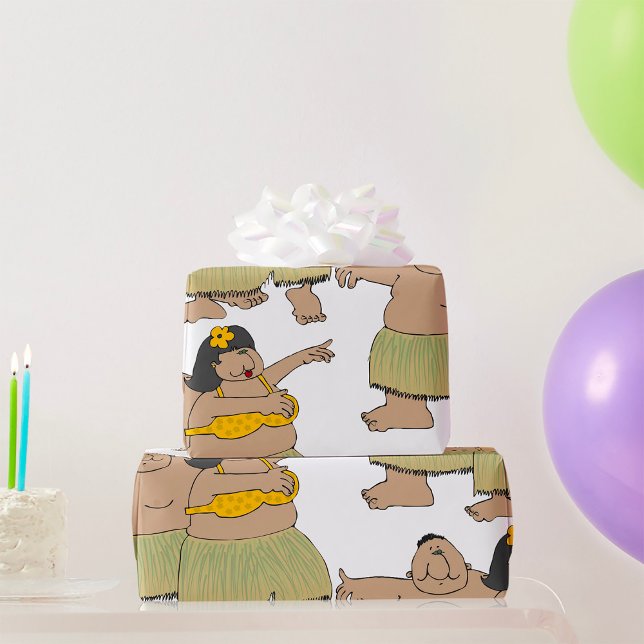 Papel De Presente Hula Dancers (Criador carregado)