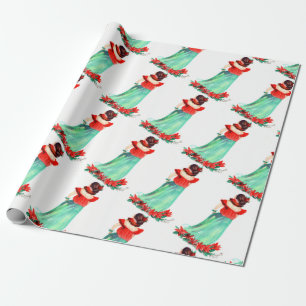 Papel De Presente Hula Hawaiian Hula Girl Christmas Wrapt Paper
