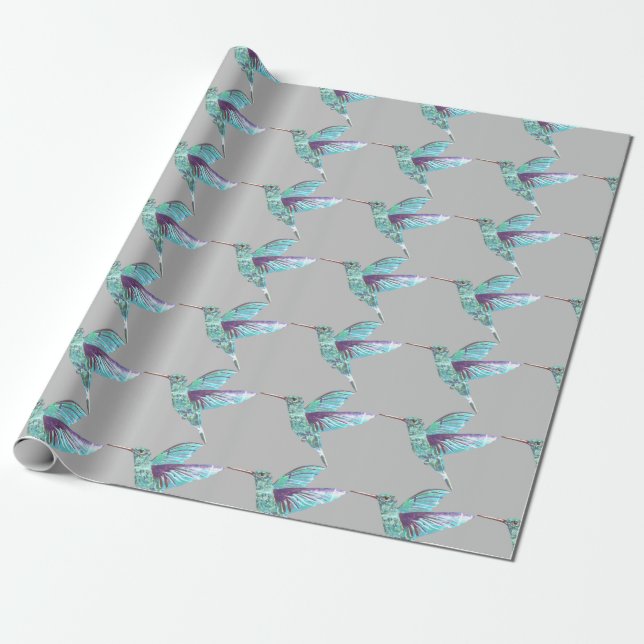 Papel De Presente Hummingbird (Desenrolado)
