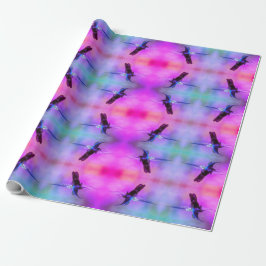 Papel De Presente Hummingbird Colorido