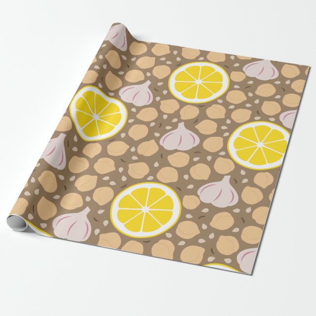 Papel De Presente Hummus Wrapping Paper (Desenrolado)