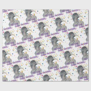Papel De Presente Humor Velho Pato Água Passarinho Fun Idioma , Anim