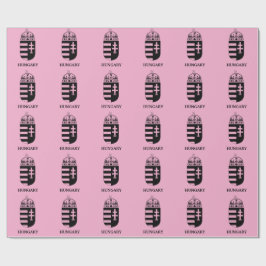 Papel De Presente Hungarian Coat of Arms Contemporary Monochrome Art