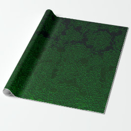 Papel De Presente Hunter Green Elegant Succulent Design