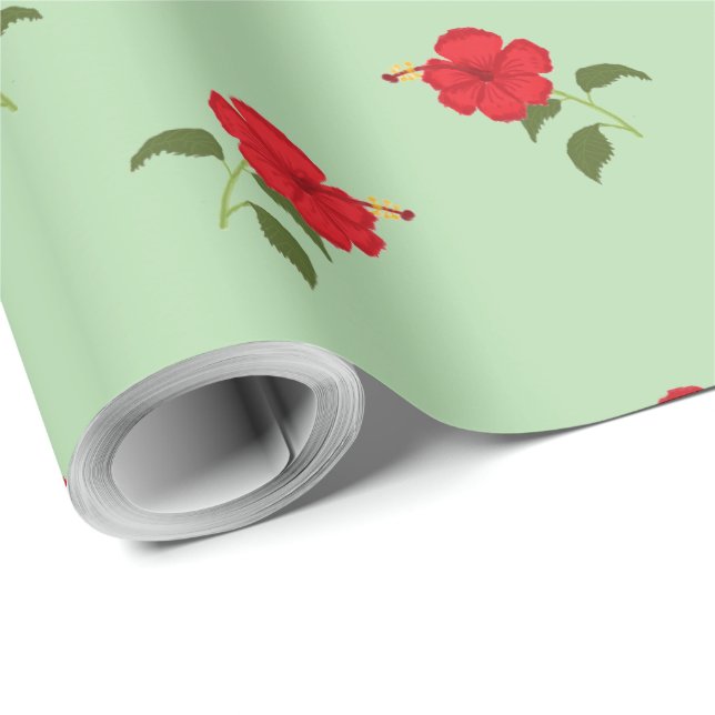 Papel De Presente Hybiscus (Ponta do rolo)