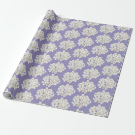 Papel De Presente Hydrangea branca na Lavanda