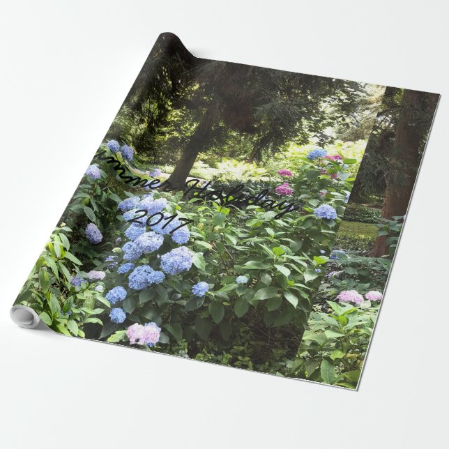 Papel De Presente Hydrangea Floral Trees Nature Fotografia (Desenrolado)