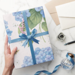 Papel De Presente Hydrangea Floral Wrapping Paper | Elegant Garden 