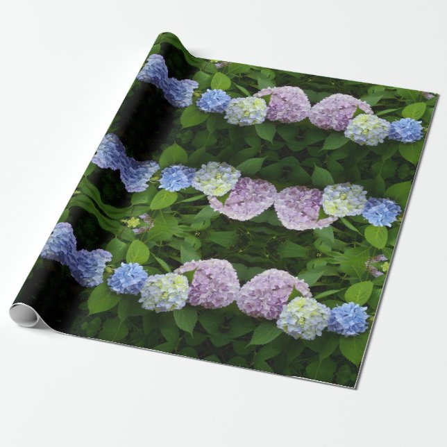 Papel De Presente Hydrangeas (Desenrolado)