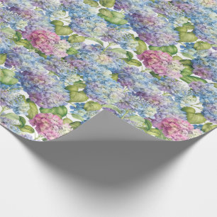 Papel De Presente Hydrangeas na flor