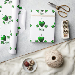Papel De Presente I Heart Irish