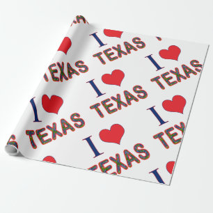 Papel De Presente I (Heart) Love Texas Bluebonnet