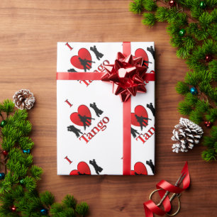 Papel De Presente I Heart Tango Wrapping Paper