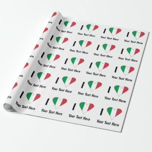 Papel De Presente I (Sinalizador Italiano Amor Coração) Seu Texto